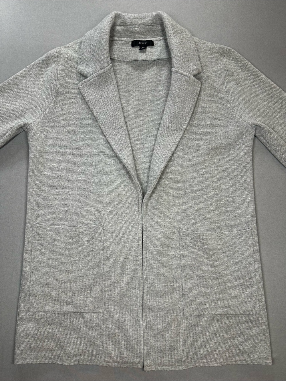 J Crew Sophie Open-Front Sweater Blazer Jacket, Cotton/Wool Blend - Womens XS - Picture 6 of 17